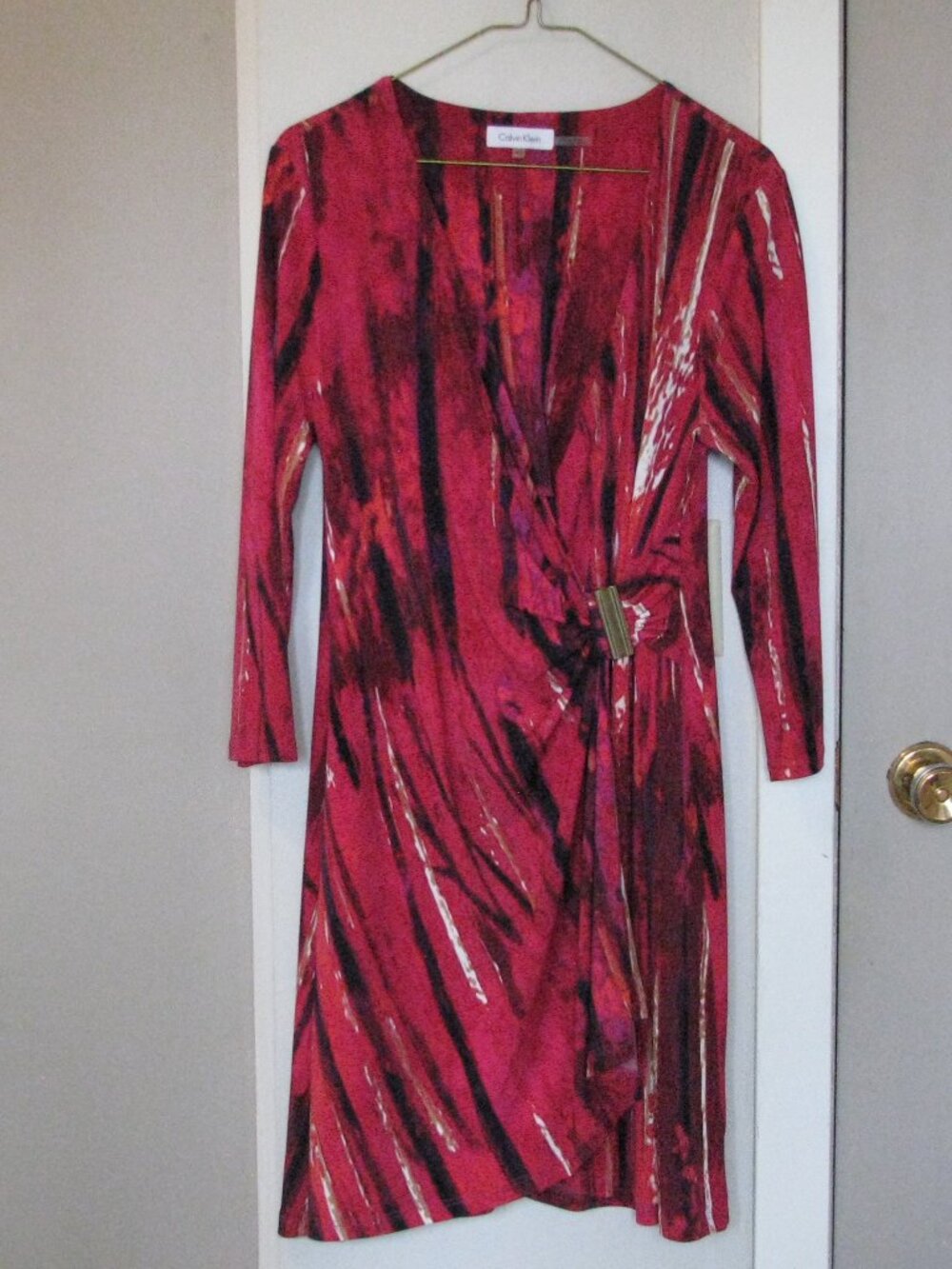 Red and Black Calvin Klein Dress